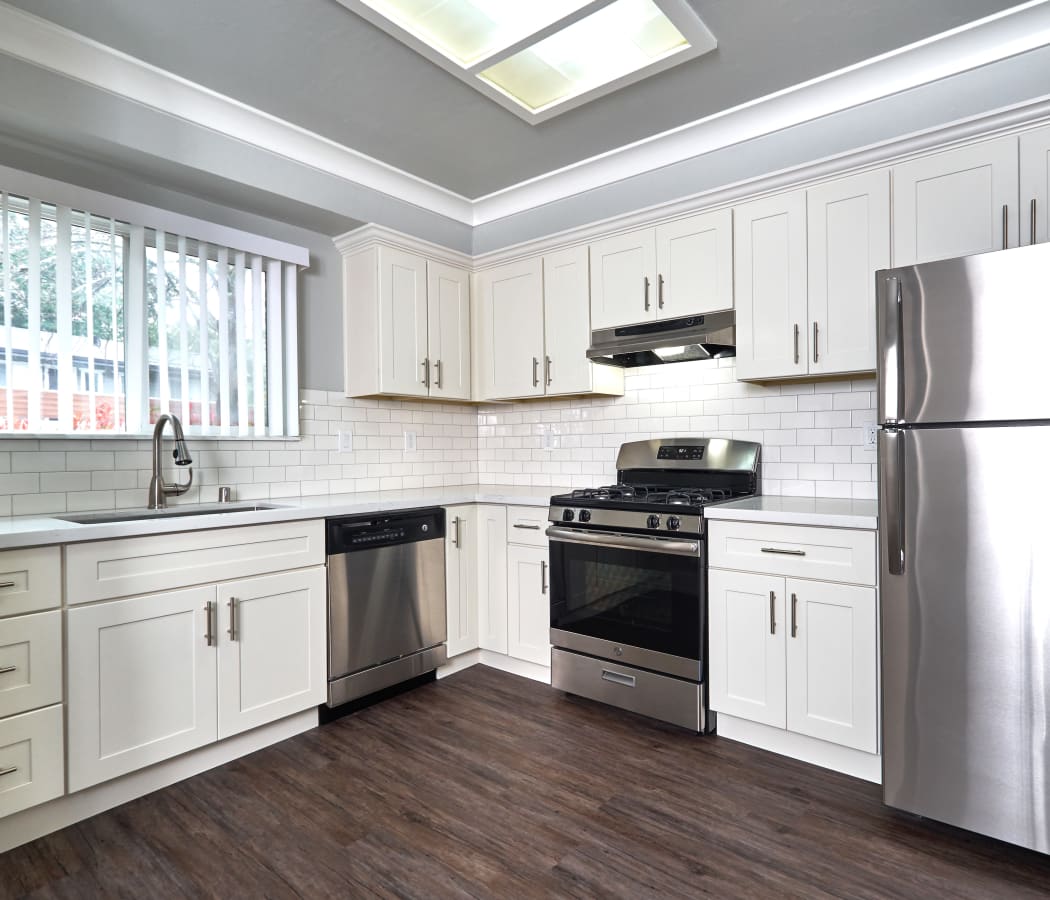 Spacious kitchen with stainless-steel appliances at Scotts Valley in Scotts Valley, California