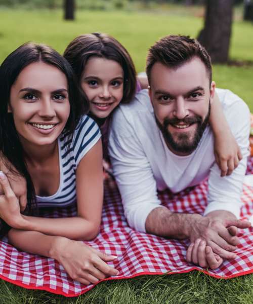 Resident family enjoying their free time in the local park near Deering Manor in Richmond,Virginia
