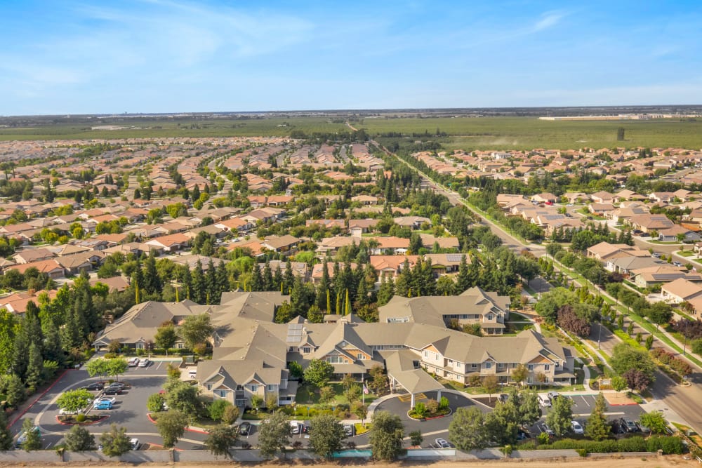 Aerial view at The Commons at Union Ranch in Manteca, California