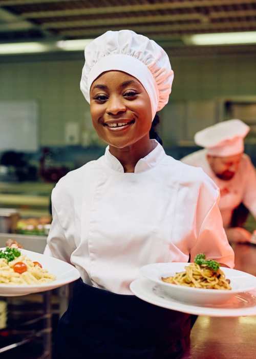 Chef cooking delicious food at Tuscan Gardens of Venetia Bay in Venice, Florida