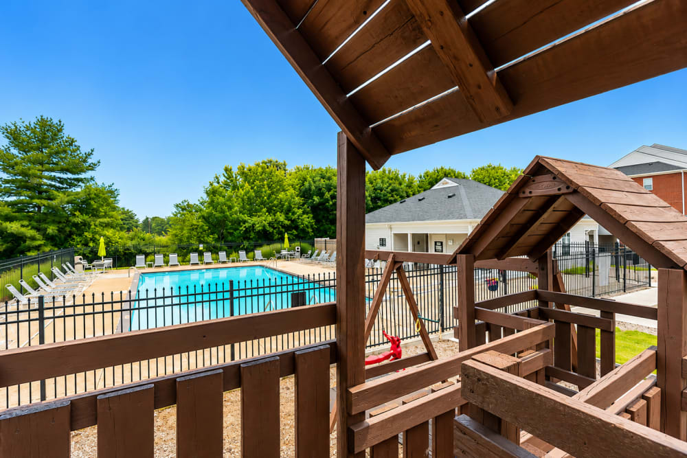 Children's jungle gym at Meridian Oaks Apartments in Greenwood, Indiana