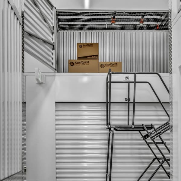 Locker storage units of varying sizes at StorQuest Self Storage in Brooklyn, New York