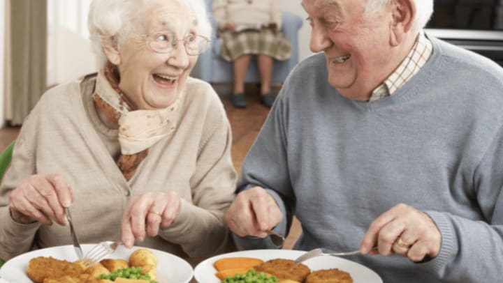 older people eating