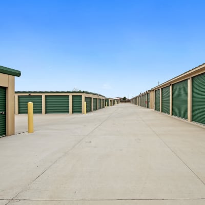 Outdoor ground floor units at Storage Star - Anchorage South in Anchorage, Alaska