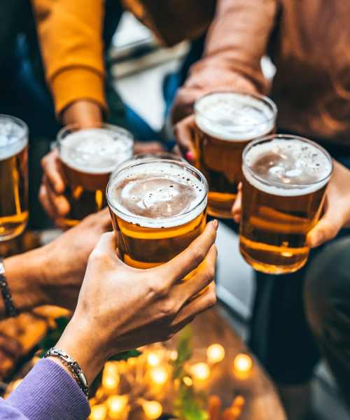 Friends having drink near Emerald Place in Lancaster, Ohio