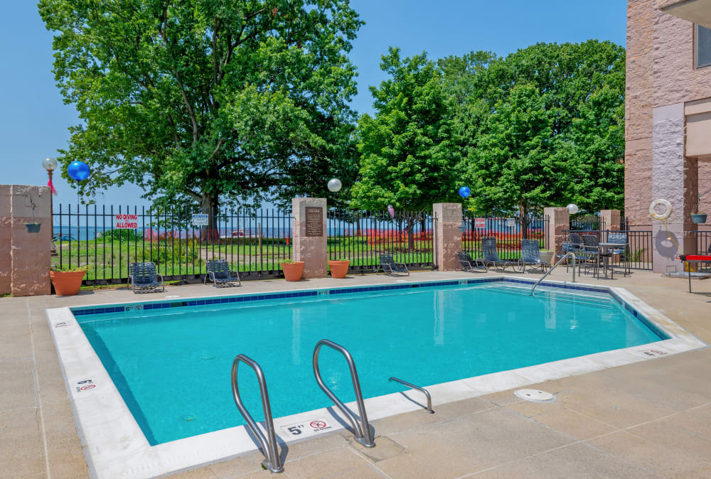 Swimming pool at River Park Tower Apartment Homes in Newport News, Virginia