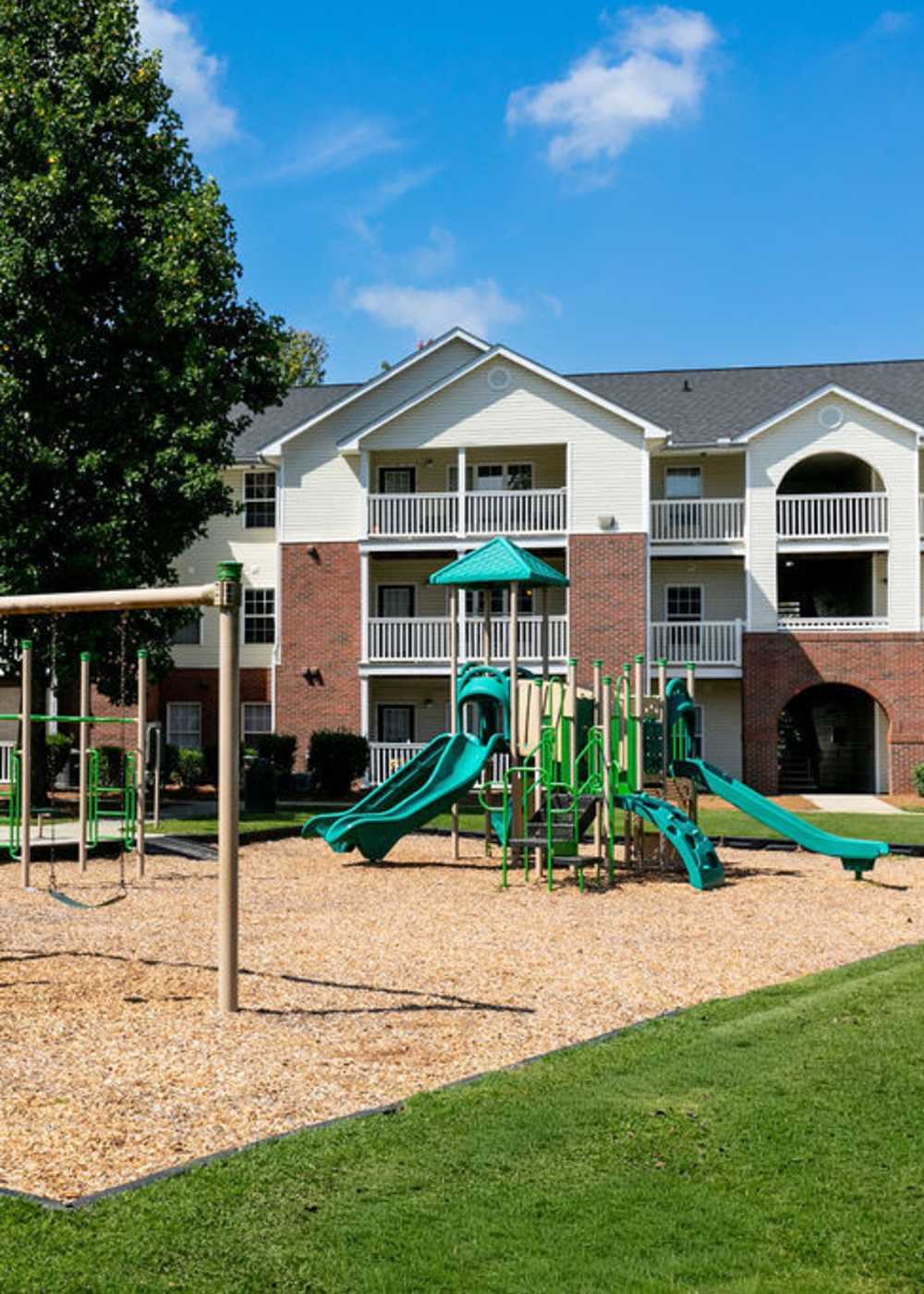 An on-site playground for children at Ten68 West in Dallas, Georgia