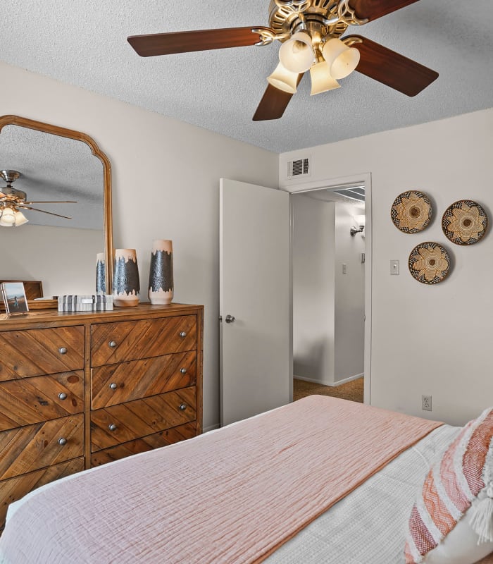 Bedroom at High Ridge Apartments in El Paso, Texas