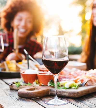 Food and drinks at a restaurant near Natomas Park Apartments in Sacramento, California