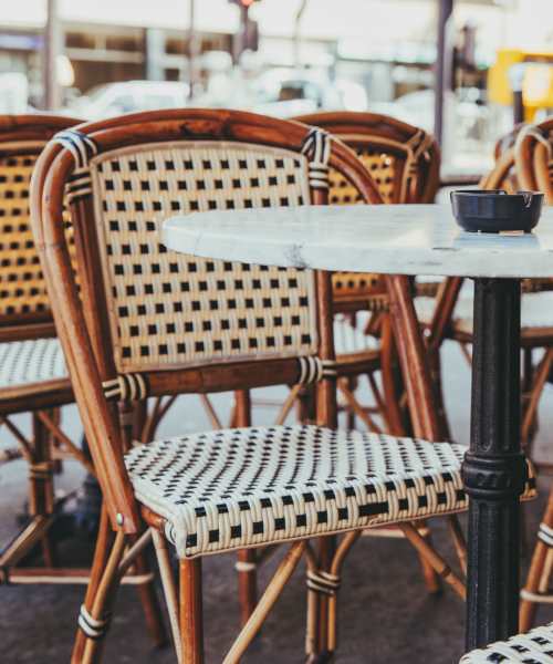 Outdoor dining area near Victory Place in Barboursville, West Virginia