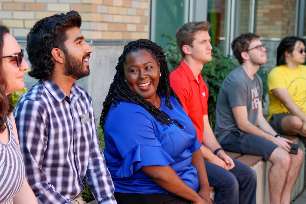 Pillar Properties in Seattle, Washington team sitting outside