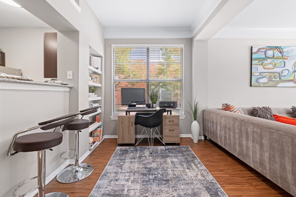Living area with ample natural light at Marquis on Gaston in Dallas, Texas