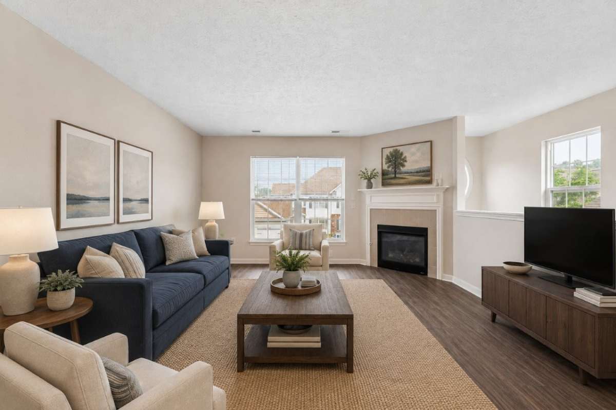 Living Room at Auburn Creek Apartments in Victor, New York 