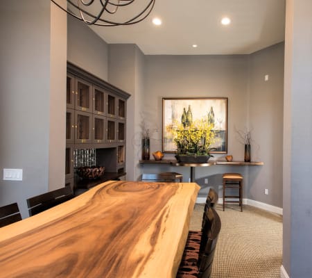 Residential wine room at Alicante Apartment Homes in Aliso Viejo, California