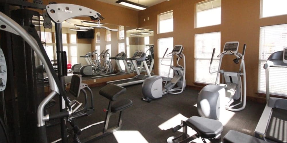 Fitness center for residents at Icon at Broken Arrow in Broken Arrow, Oklahoma
