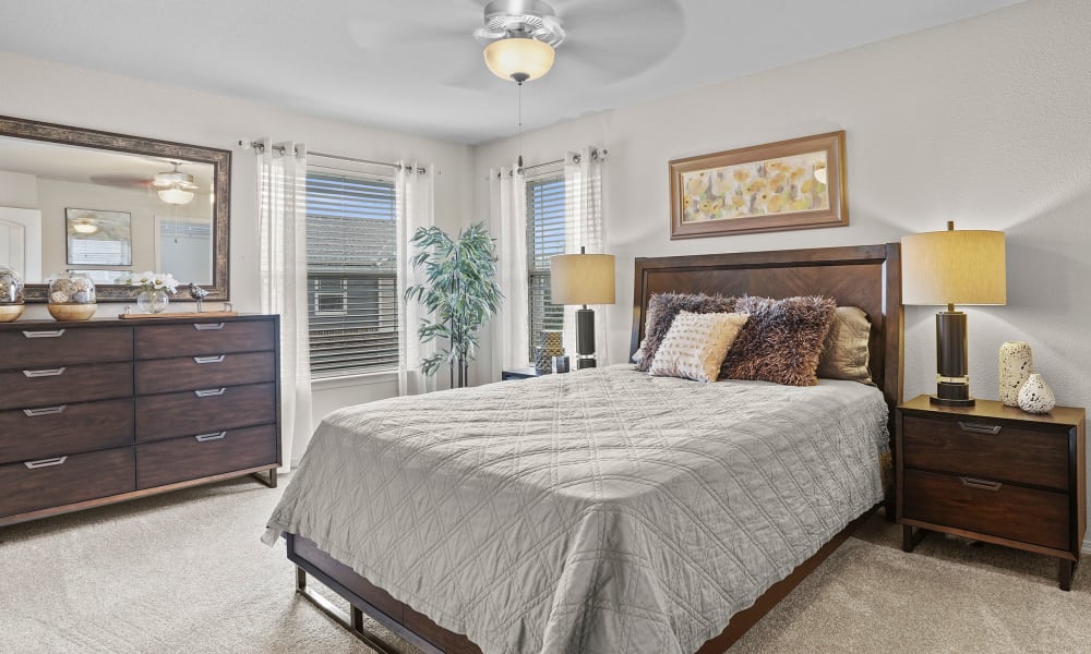 Bedroom at Cottages at Tallgrass Point Apartments in Owasso, Oklahoma