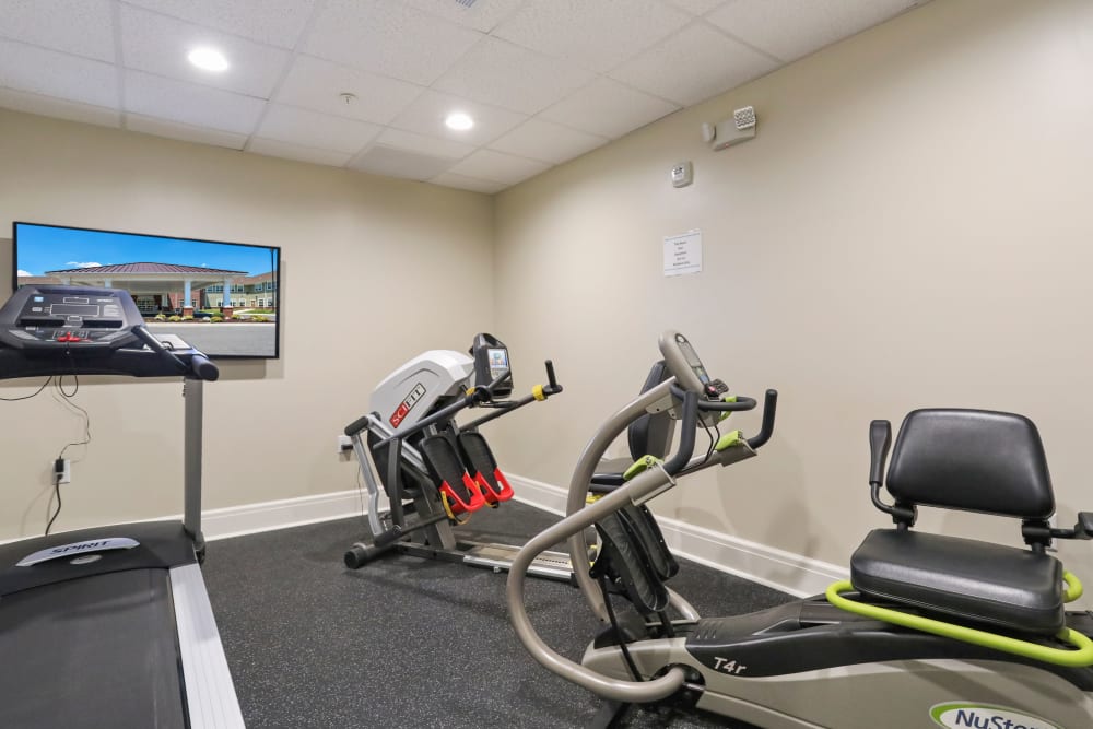 Fitness room at Harmony at Martinsburg in Martinsburg, West Virginia