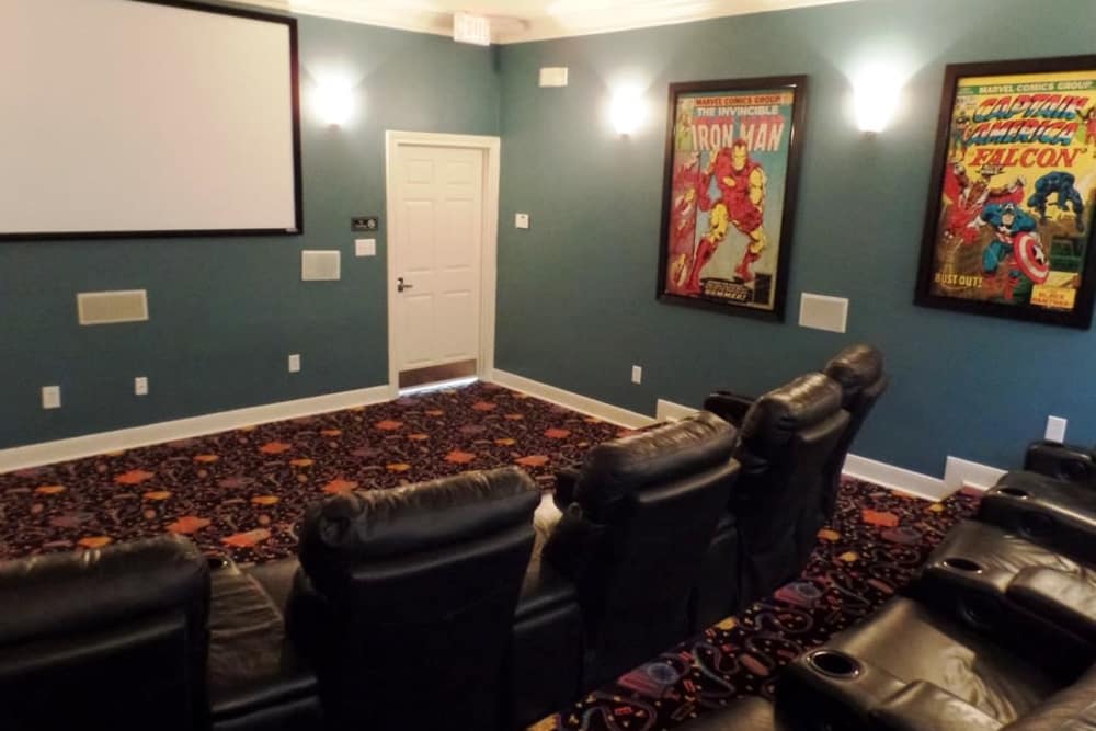 Resident movie theater at The Abbey at Stone Oak in San Antonio, TX