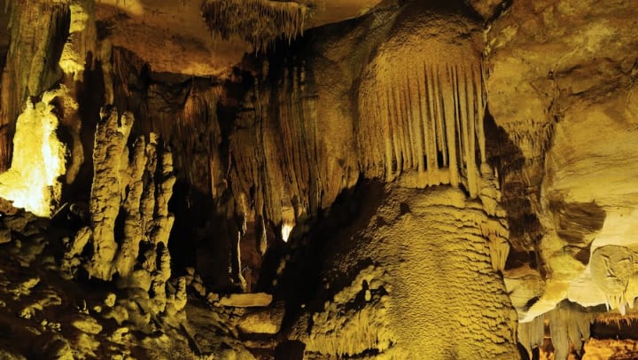 Cave interior near Legends at White Oak in Ooltewah, Tennessee