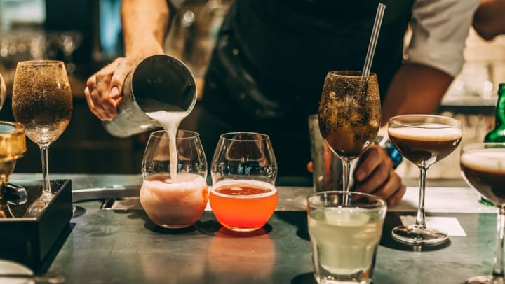 Tasty cocktails from Reids Apothecary near Odyssey Lake in Brunswick, Georgia