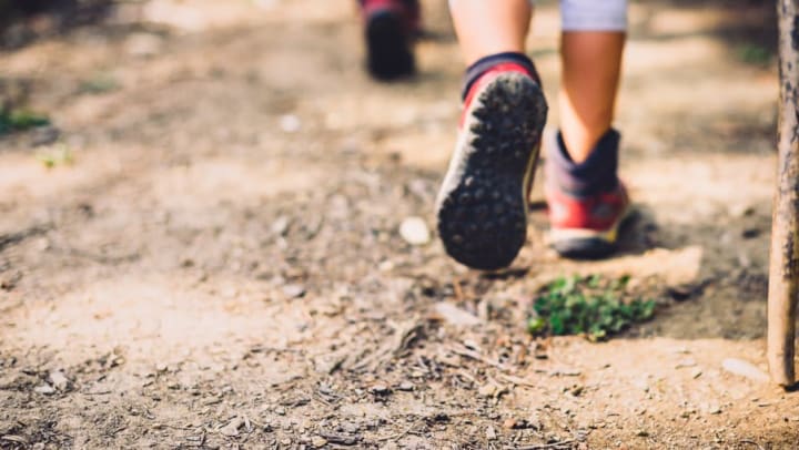 Hikers on local trail near Legends of White Oak in Ooltewah, Tennessee