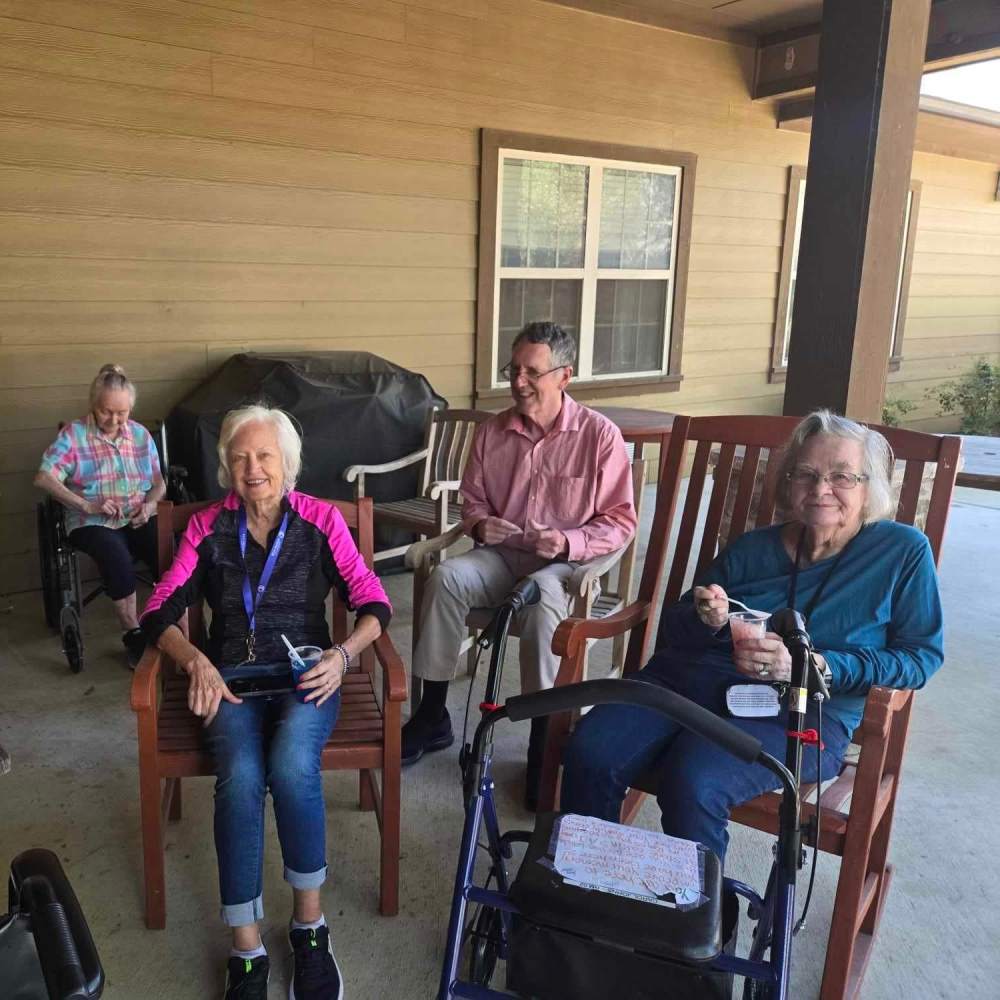 Walking club at The Landing at Stone Oak Memory Care in San Antonio, Texas