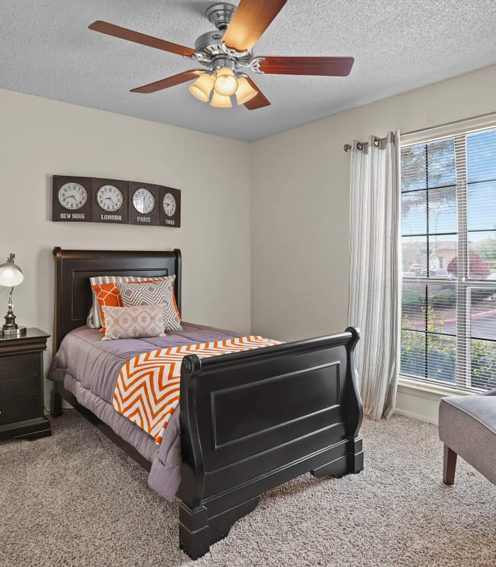 Bedroom at High Ridge Apartments in El Paso, Texas