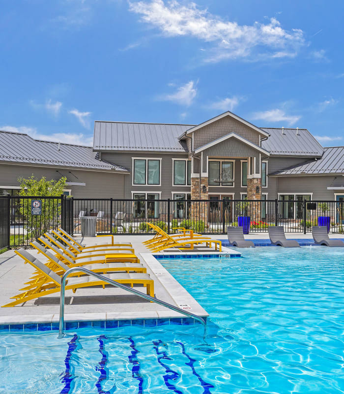 Large swimming pool at Center 301 Apartments in Belton, Missouri
