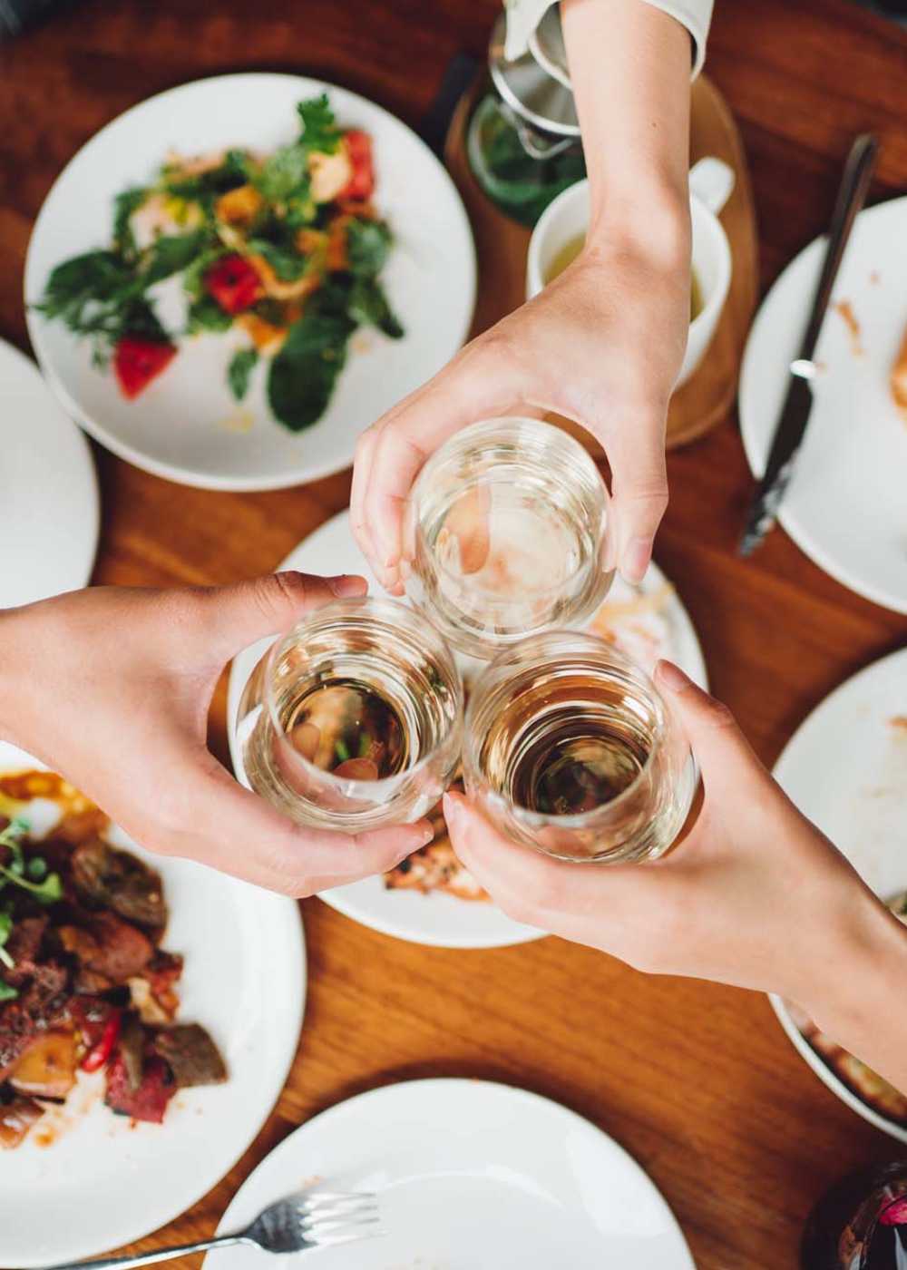 Residents at restaurant near Zeta Luxury Apartments in Sacramento, California