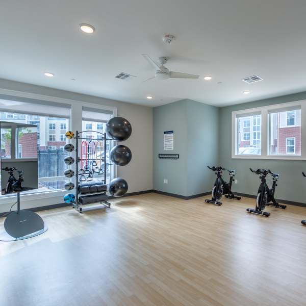 Full function gym at Attain at Towne Centre in Fredericksburg, Virginia