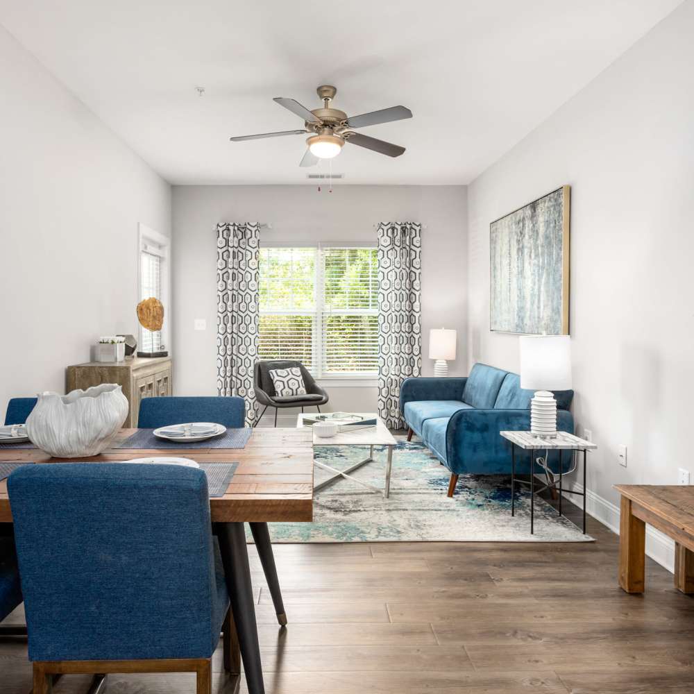Cozy Dining Area And Living Room at Retreat at the Park in Burlington, North Carolina