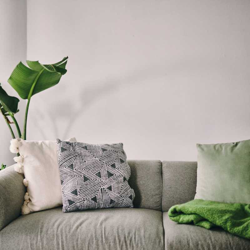 A comfy sofa in an apartment at Rockwood Park, Richmond, Virginia