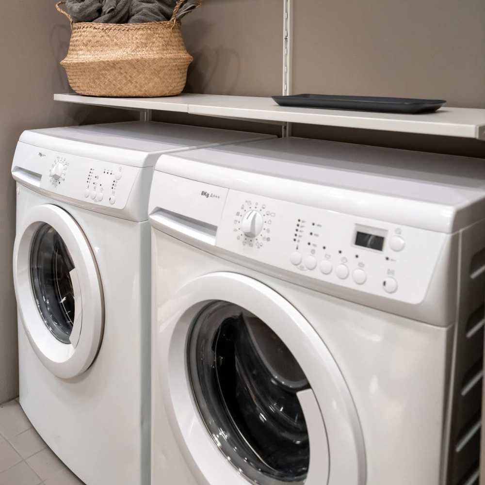 Laundry room with a washer and dryer at Bana At Tujunga in Tujunga, California