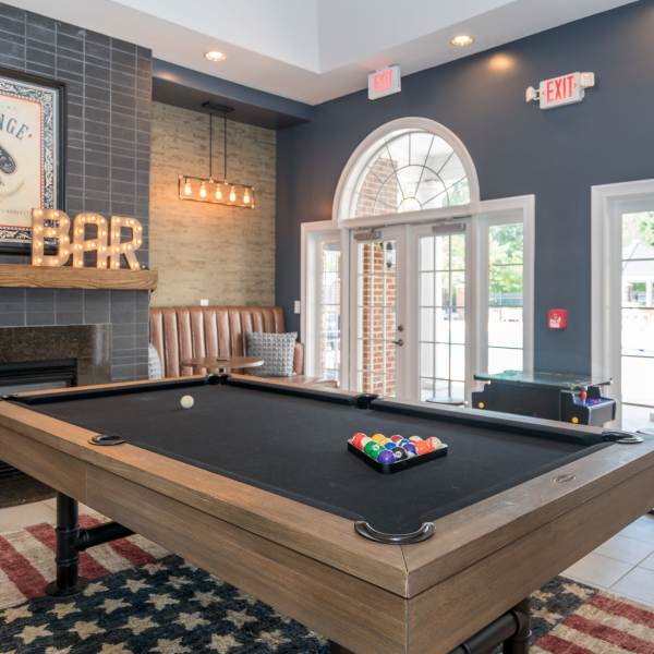 Clubhouse with game room at Meridian Parkside, Newport News, Virginia