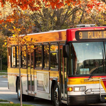 CyRide bus stop near Gateway Hills in Ames, Iowa