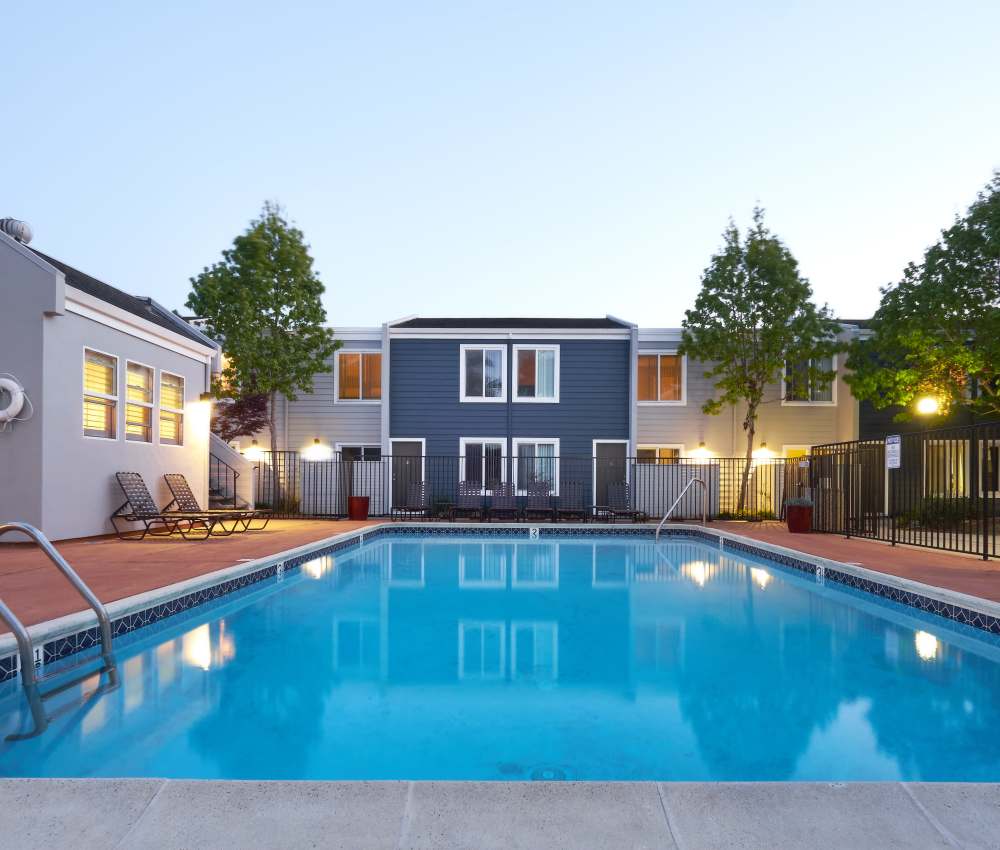 Swimming pool at Breakwater Apartments in Santa Cruz, California