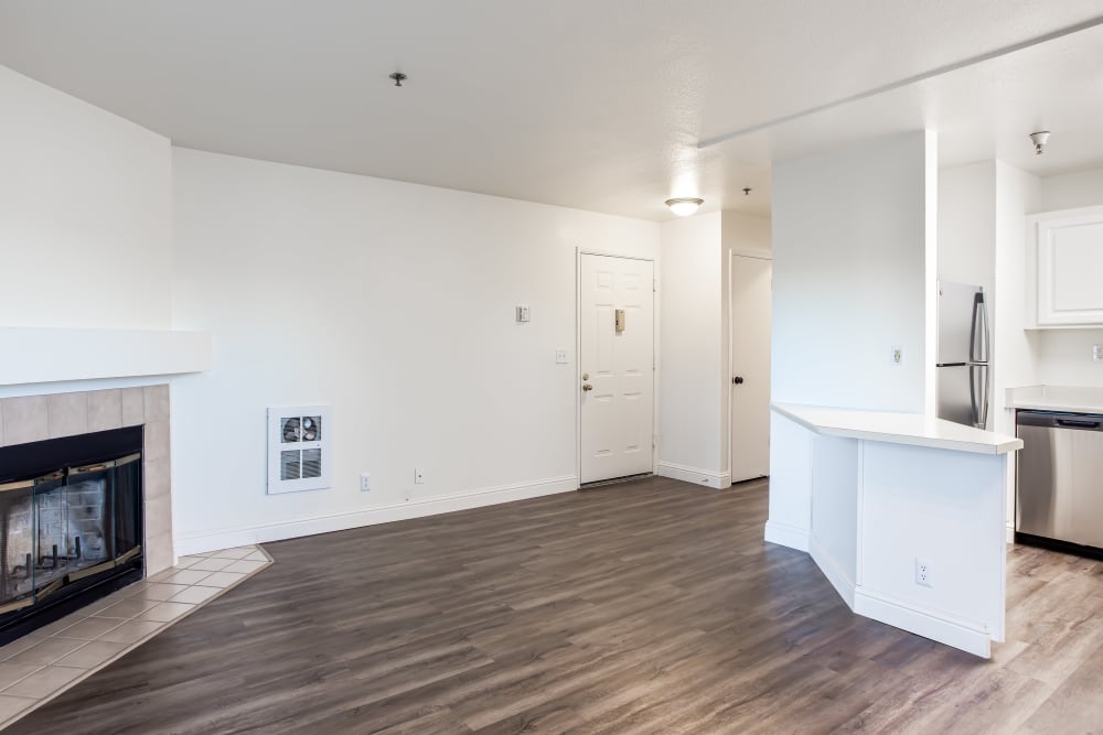 Wood-style flooring at Quail Hill Apartment Homes in Castro Valley, California