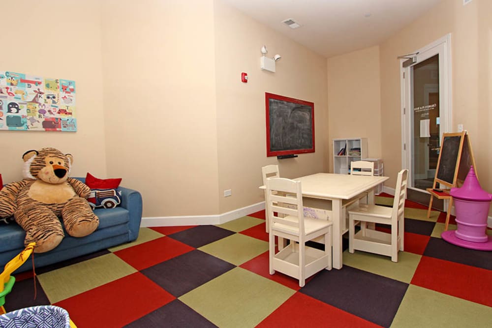 Kid's play room at Riverstone Apartments in Bolingbrook, Illinois