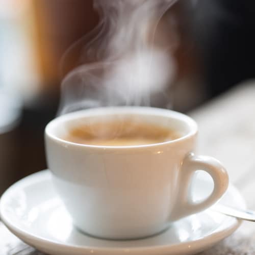 A cup of hot coffee at a cafe near Ardmore Crossing in Chillicothe, Ohio