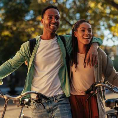 Residents with their bikes near Bentley Green Apartment Homes, Jacksonville, Florida
