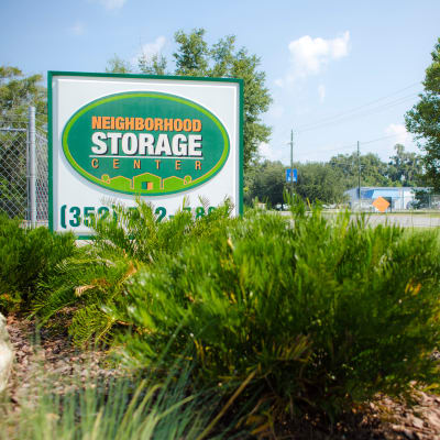Sign at Neighborhood Storage in Ocala, FL
