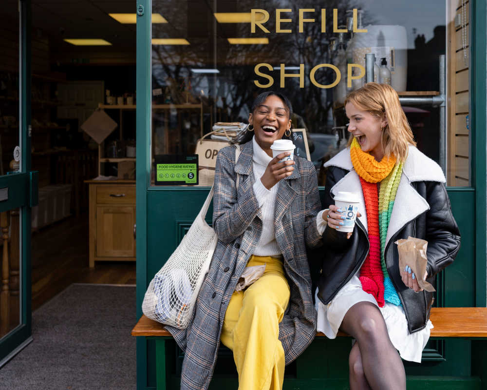 Residents shopping near 109 Tower in Miami, Florida