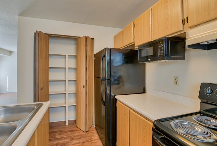 Model kitchen at Arbor Square Apartments in Olympia, Washington