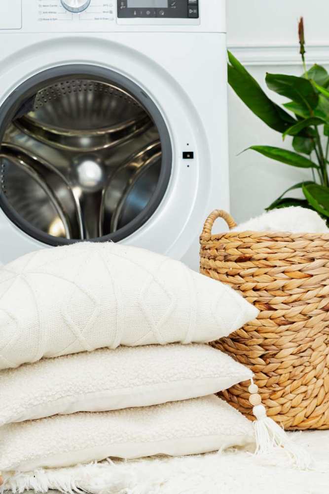 In-home washer and dryer connections at The Trail Lakes in Fort Worth, Texas