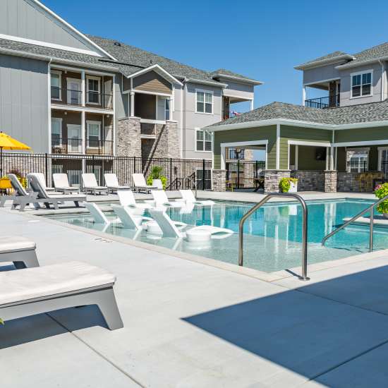 Resort-style swimming pool at Citrine at Lake St. Louis in Lake Saint Louis, Missouri