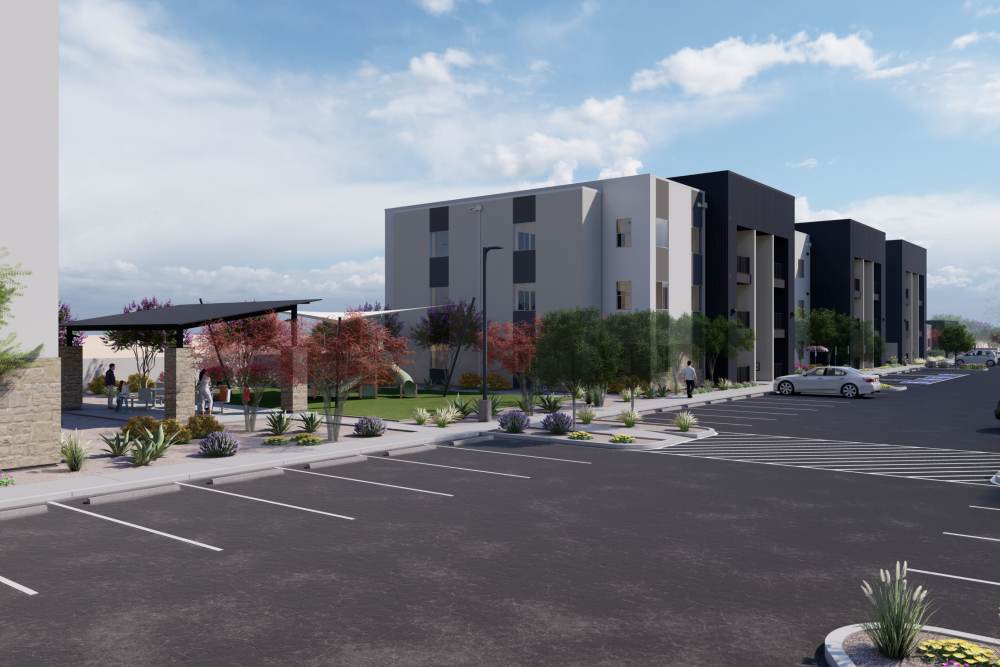Rendering of the community at Dahlia Village in Phoenix, Arizona 