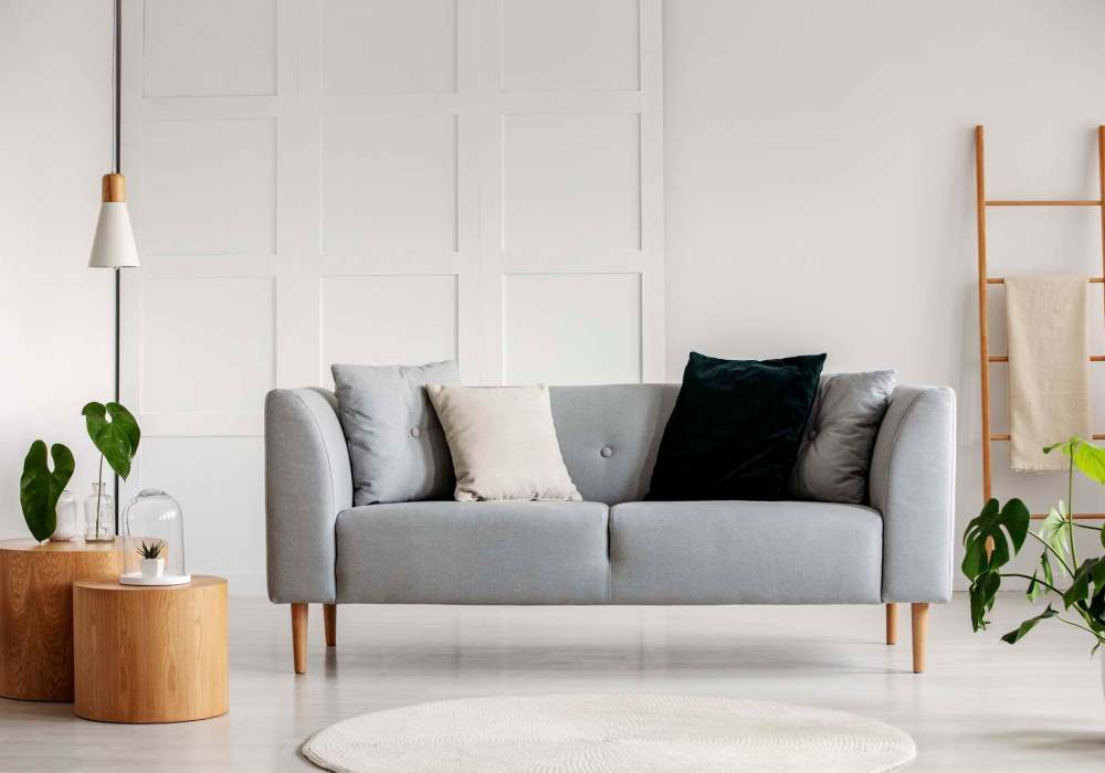 Furnished living room at Greer Mill Residences in Greer, South Carolina