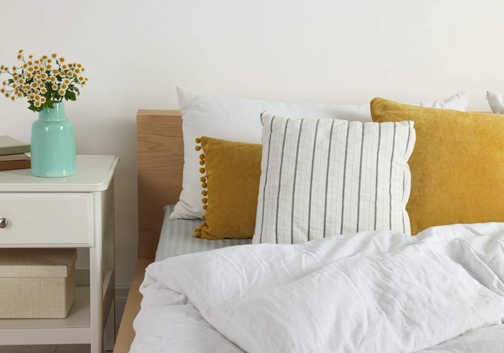 Model bedroom at Heritage Park Apartments & Townhomes in Webster, New York