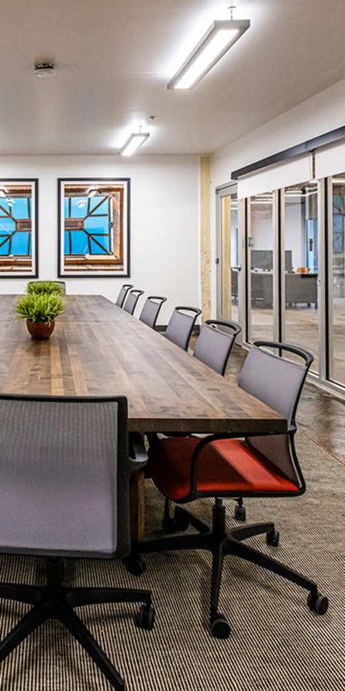 Private conference room at Union Terminal Warehouse in Jacksonville, Florida