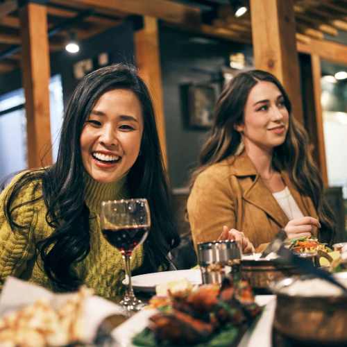 Man shopping near Hoff Mall and Hoff Apartments in Mount Horeb, Wisconsin